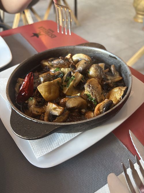 Garlic mushrooms  at Restaurante El Pescador in Fuerteventura