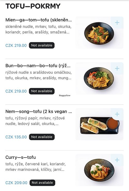 Menu from delivery service  at PRG - Banh-Mi-Ba - T2 in Prague