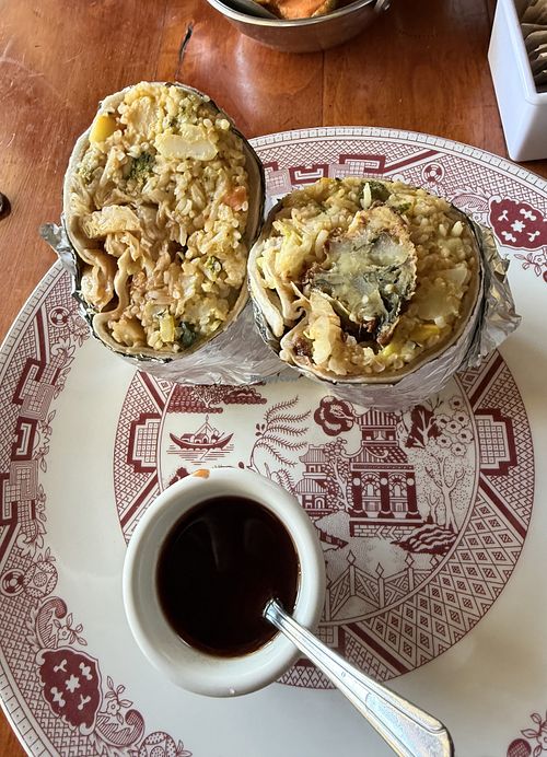 Veggie wrap lunch special  at Arti Cafe in Lagunitas-forest Knolls