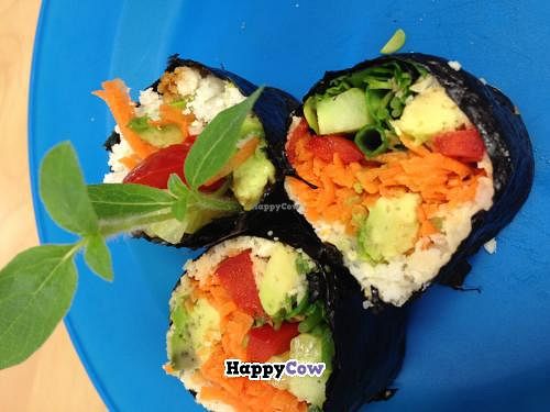 Fresh Sushi - no fish, no rice, no guilt....all flavor at Healthy Funky Foods in Calgary