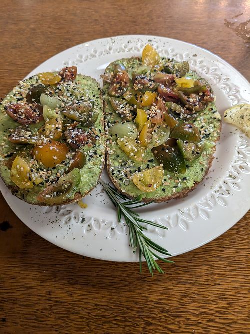 Modern Avocado toast at The Modern Rose Hollywood in Hollywood