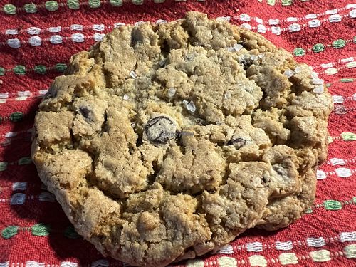 Delicious V/GF chocolate chip cookie  at Chimera Coffee in Bangor