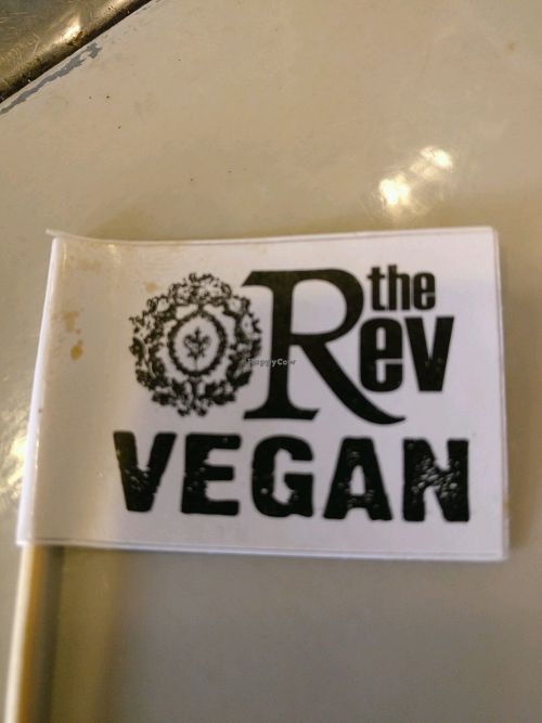 there is confidence in the flag on vegan options at The Reverence Hotel in Footscray