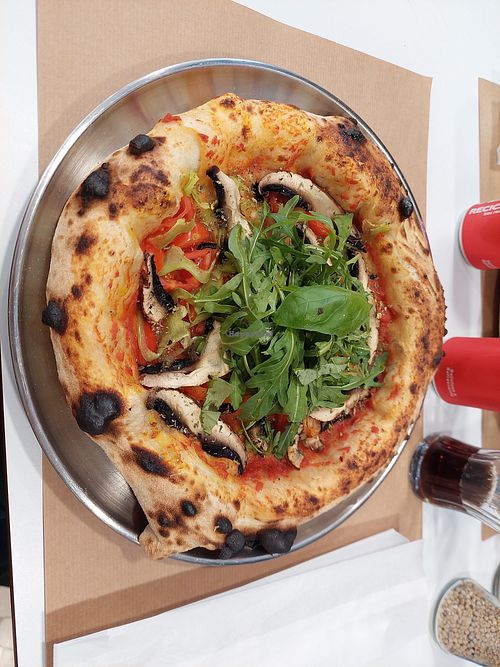 Vegan pizza, no onions 11.50 eur at Ciao Pizzeria Funchal in Funchal