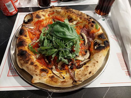 Vegan pizza with onions 11.50eur at Ciao Pizzeria Funchal in Funchal