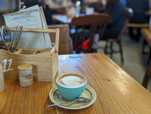 Oat flat white ❤️ at Dune Cafe in Christchurch
