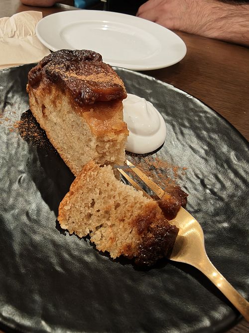 Apple caramel cake, amazing 😍 at LOTUS CAFE TOKYO in Tokyo
