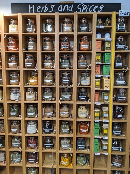 Herb, spices, teas at Rice Up Wholefoods in Southampton