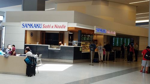 From a distance at SFO - Sankaku Sushi and Noodle - T3 in South San Francisco