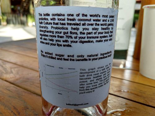 Benefits of kefir at The Garden Kafe at The Yoga Barn in Ubud