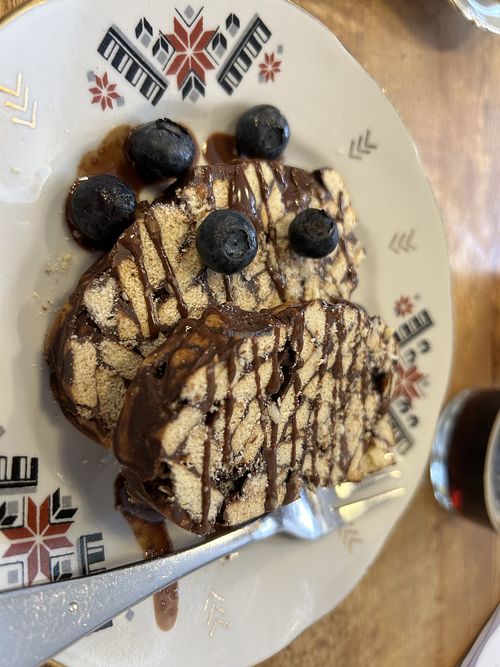 Dessert  at Vieta in Vilnius