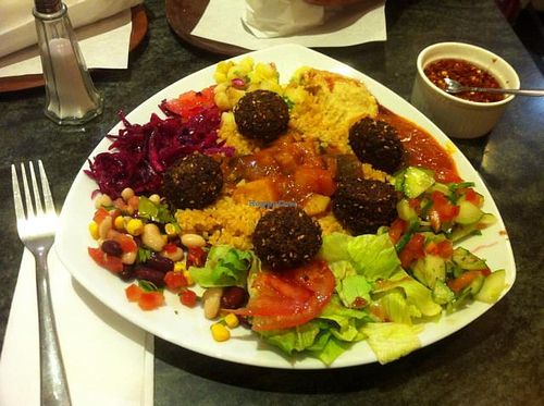 vegan falafel platter  at Euphrat in Freiburg