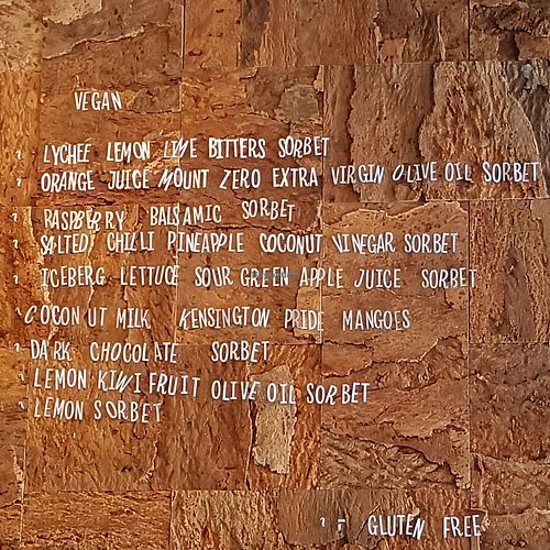 vegan menu at Fluffy Torpedo in Brunswick