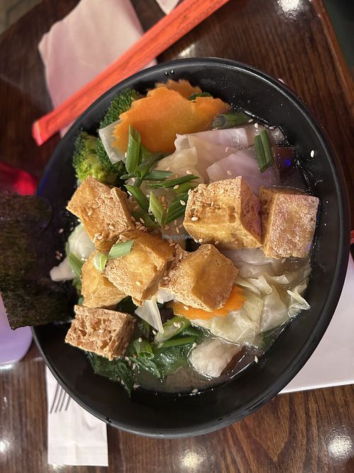Ramen w/ rice noodles, miso, tofu & veggies  at Hibachi & Wings in Chattanooga