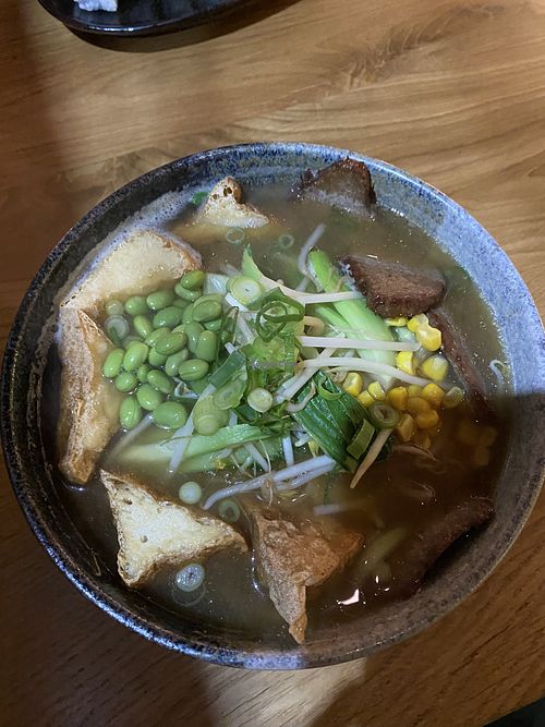Ramen - too salty for me  at Vilai Vegan House in Hamburg
