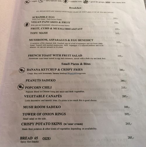 menu  at Places Restaurant and Bar in Kathmandu