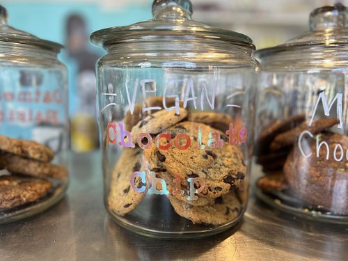 Vegan chocolate chip cookies   at Mozelle's Downtown Bakery in Flagstaff