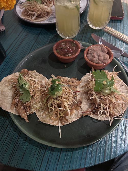 Tacos veganos  at Casa Arcas in San Miguel De Allende