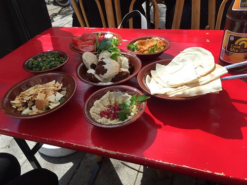 Falafel and hummus plate  at Beirut Beirut in Munich
