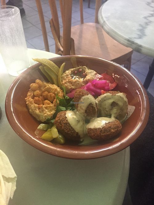 Small falafel and hummus plate  at Beirut Beirut in Munich