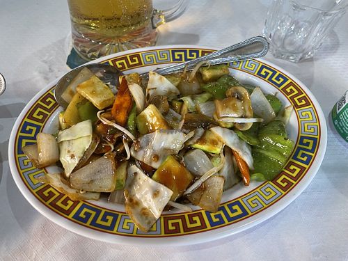 Fried vegetables   at Gran Shang Hai in Mallorca
