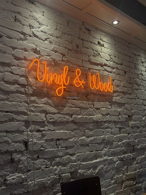 The sign  at VINYL & WOOD - Get Lost in Wonderland in Budapest