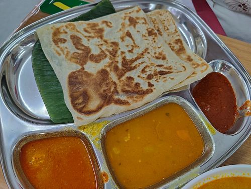 Eggless Roti Canai at Full Moon Sen Vegetarian Food Court 福滿香素食美食中心 in Petaling Jaya