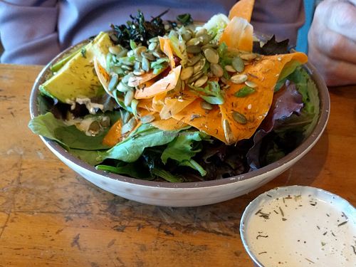Urban Bowl with garlic tahini dressing at Harlow in Portland