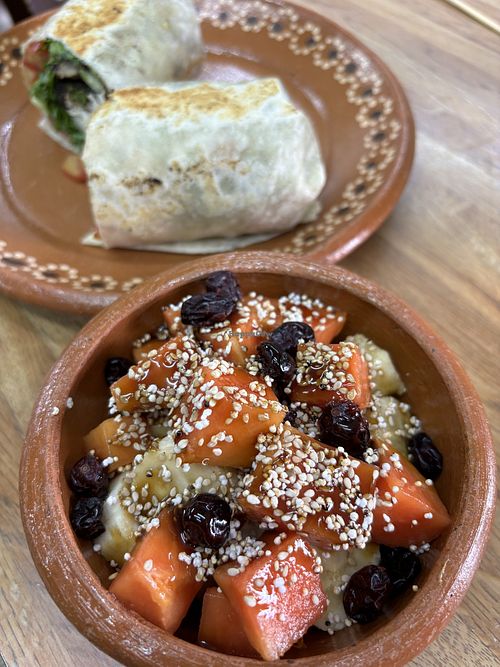 Fruit salad  at Roots in Mexico City