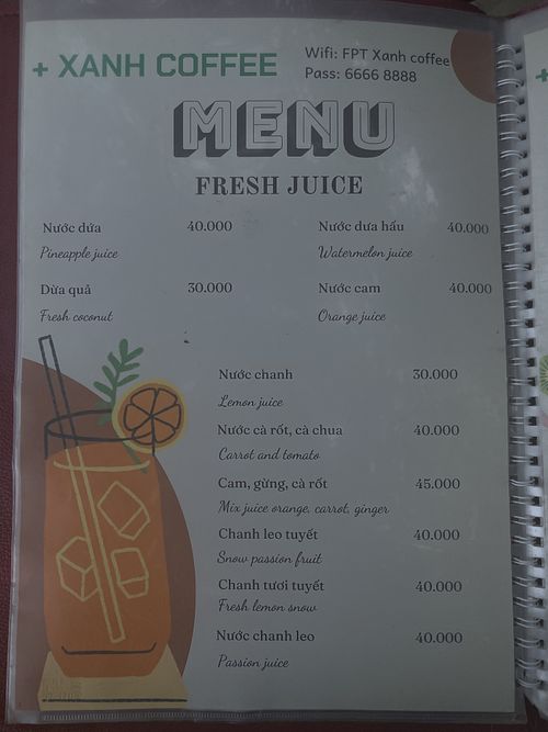 .  at Xanh Coffee in Thanh Hoa