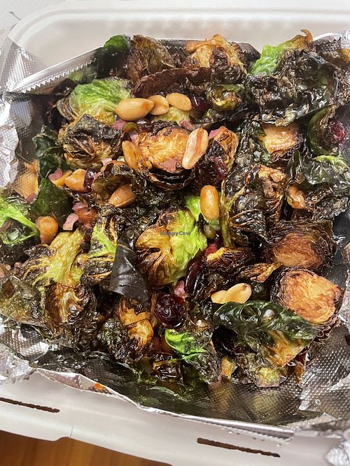 Brussel sprouts w peanuts and cranberries   at Mason Dixon Distillery in Gettysburg