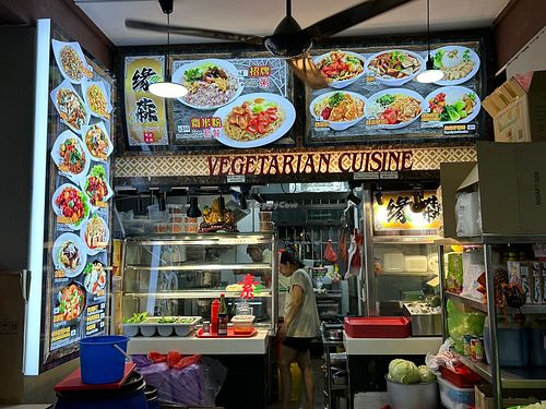 Stall front at Eco Sen Vegetarian - 缘森素食 in Central Singapore