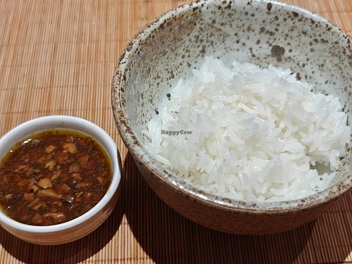 Rice with sauce at Qing Ya Cha Su - 青雅茶素 in Hangzhou