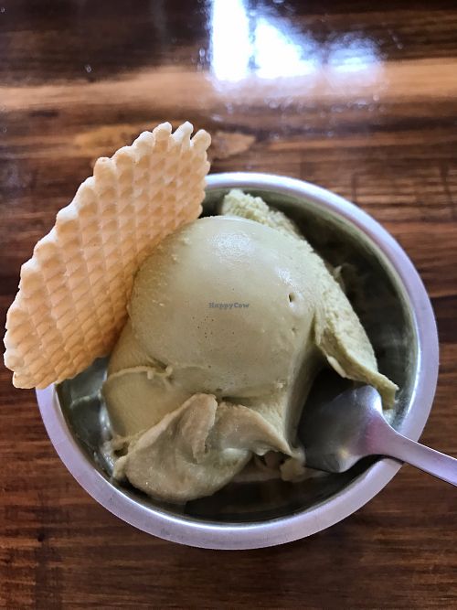 Matcha ice cream at Surf Shop Roastery in Hamburg