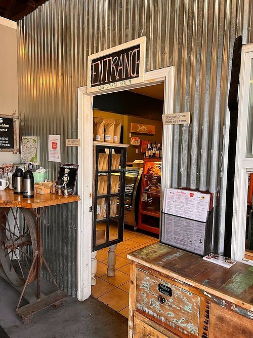 Building entrance at Criminal Baking & Catering Company in Santa Rosa