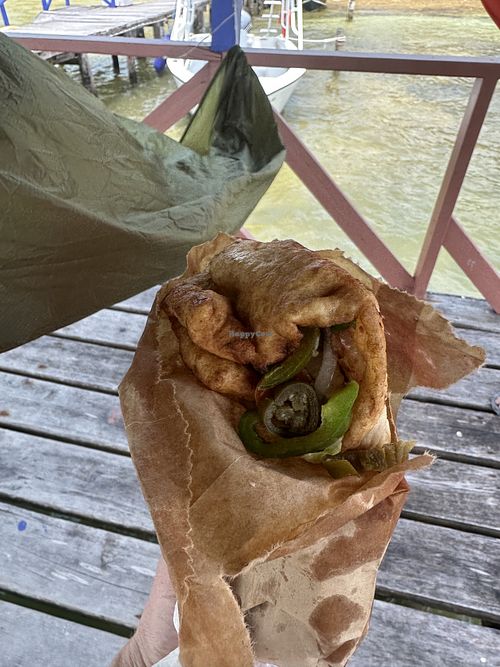 Veggie Fry Jack  at Jenny's To Go Food in Caye Caulker