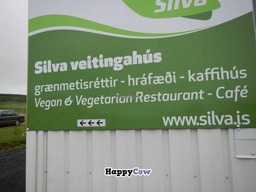 Outside sign. It's actually really hard to find using the directions on their website :/ at Silva in Eyjafjardarsveit