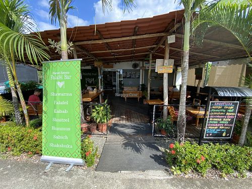 Seating  at Falafel Bar in Manuel Antonio