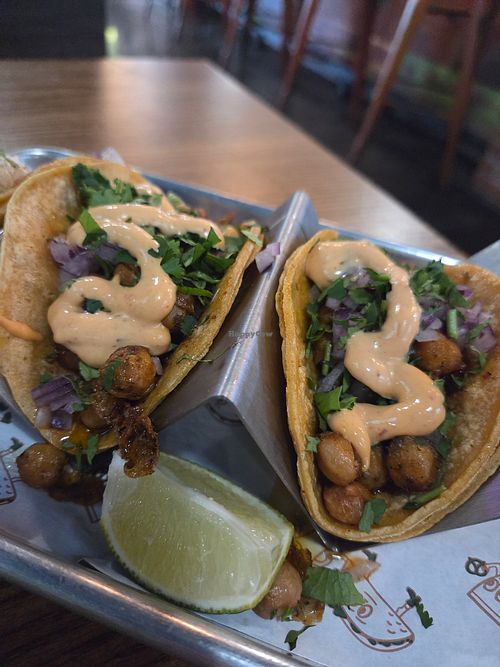 Garbanzo bean tacos at Tipsy Putt in Monterey
