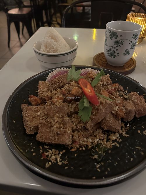 Fried tofu   at Charoen Krung in New York City