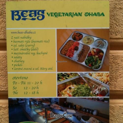 Menu Board at Dhaba Beas - Tynska in Prague