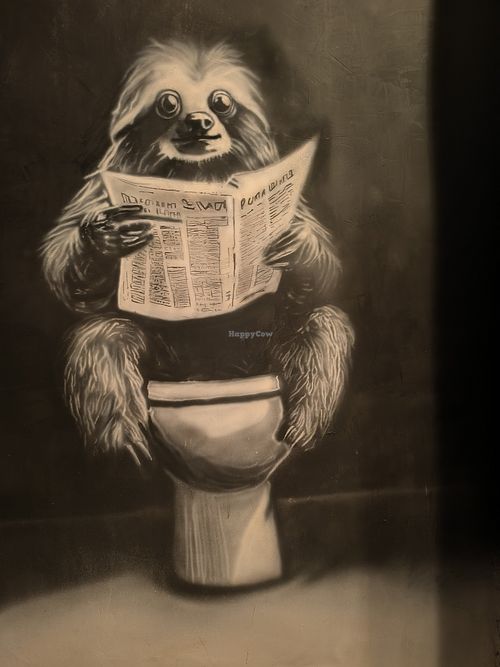 Wall decoration in rest room. at Mercy Republic in Bangkok