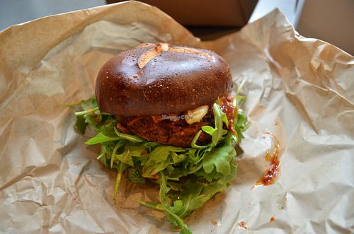 Beastmode burger at The Cinnamon Snail in New York City