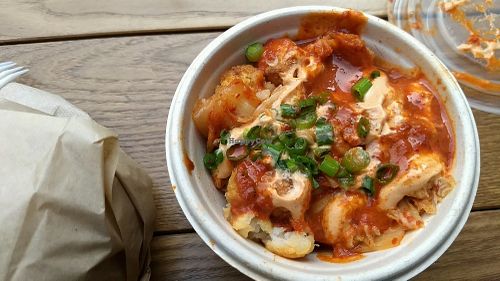 Kimchi tater tots at The Cinnamon Snail in New York City