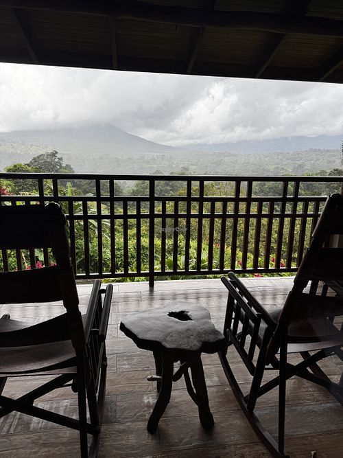 View from our balcony   at Lost Iguana Resort in La Fortuna