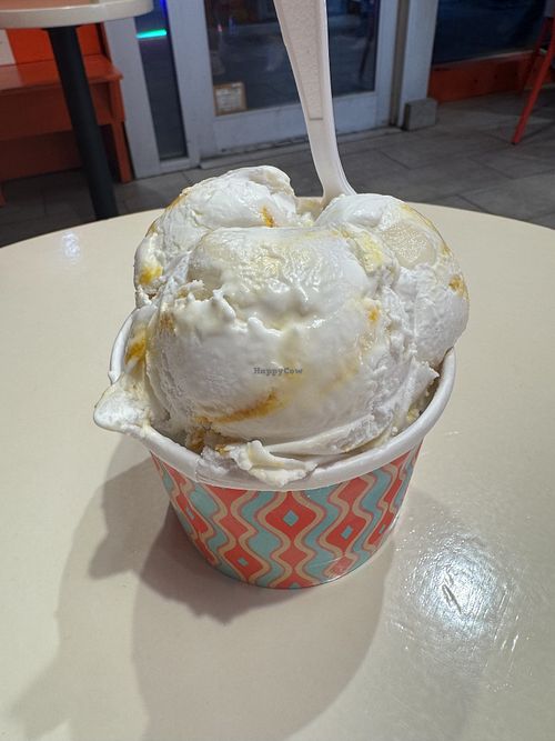 Coconut based mango ice cream  at OddFellows  in New York City