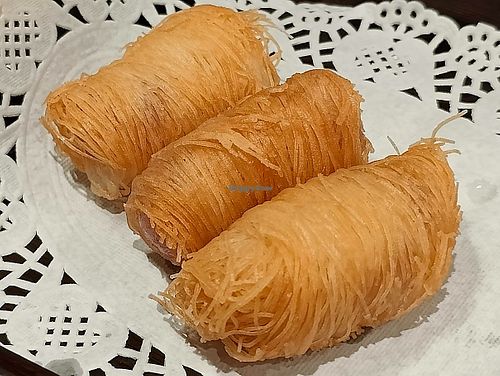 fried yam roll  at Green Island Vegetarian - 觉正净绿岛素食 in Chengdu