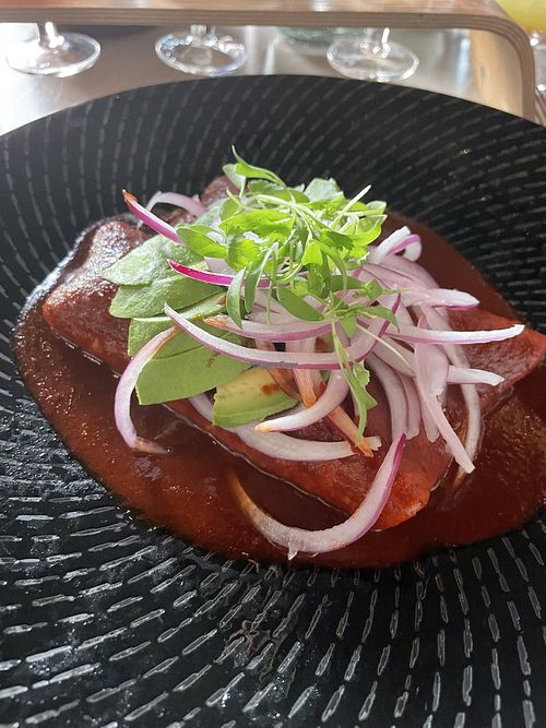 Enchiladas del hongos   at Cantina Monarca in Bellevue