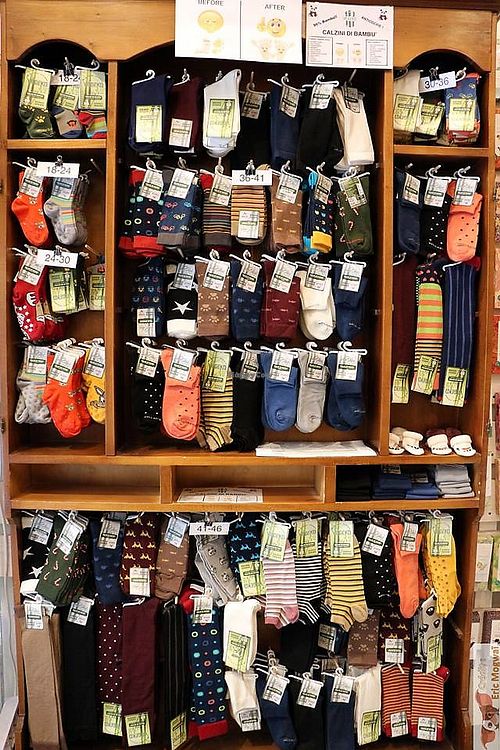 Bamboo socks! ;) at Eco Popup in Florence