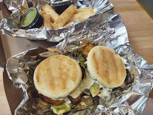 Arepas and yucca fries at Four Brothers   in San Antonio